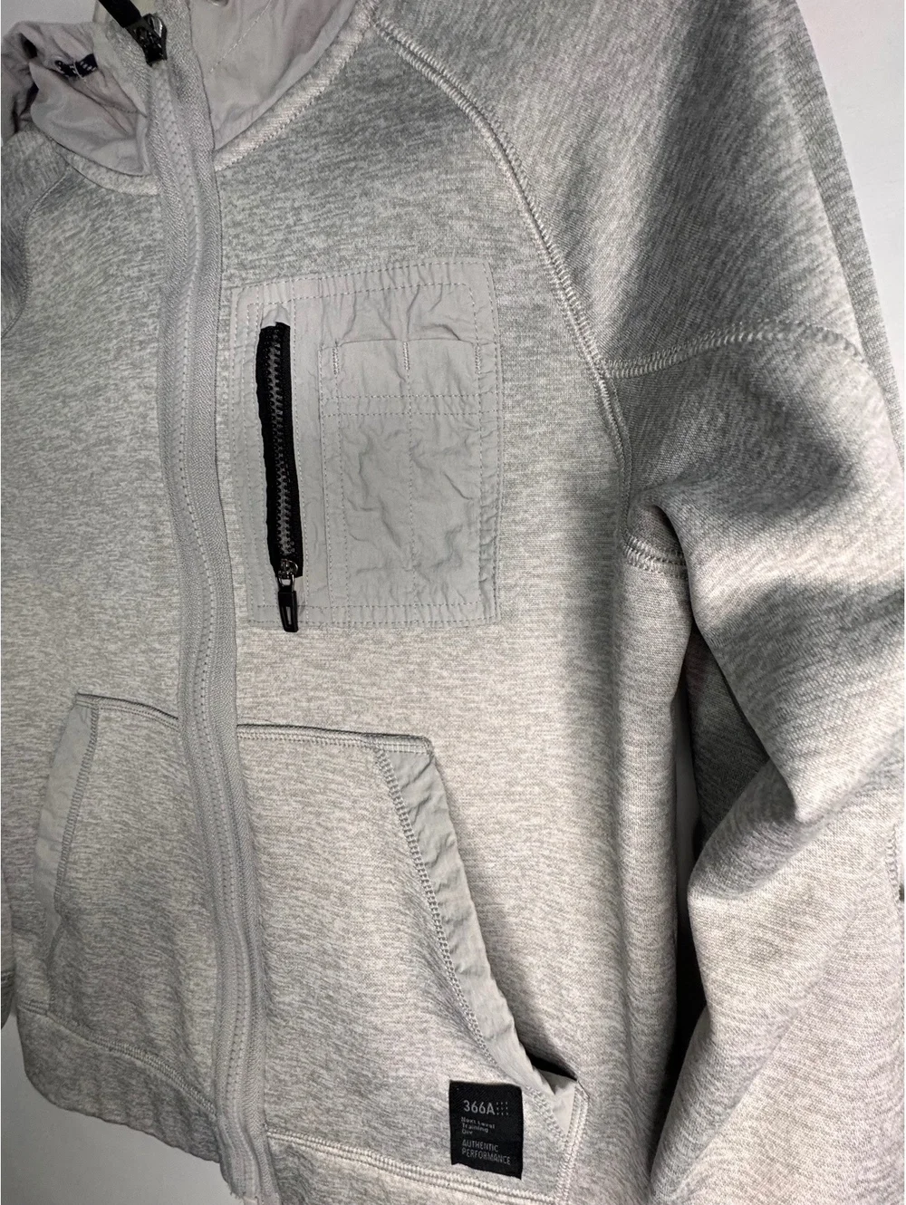 Athletic Works Gray Hooded Full-Zip Sweatshirt Jacket Size Large (10-12)